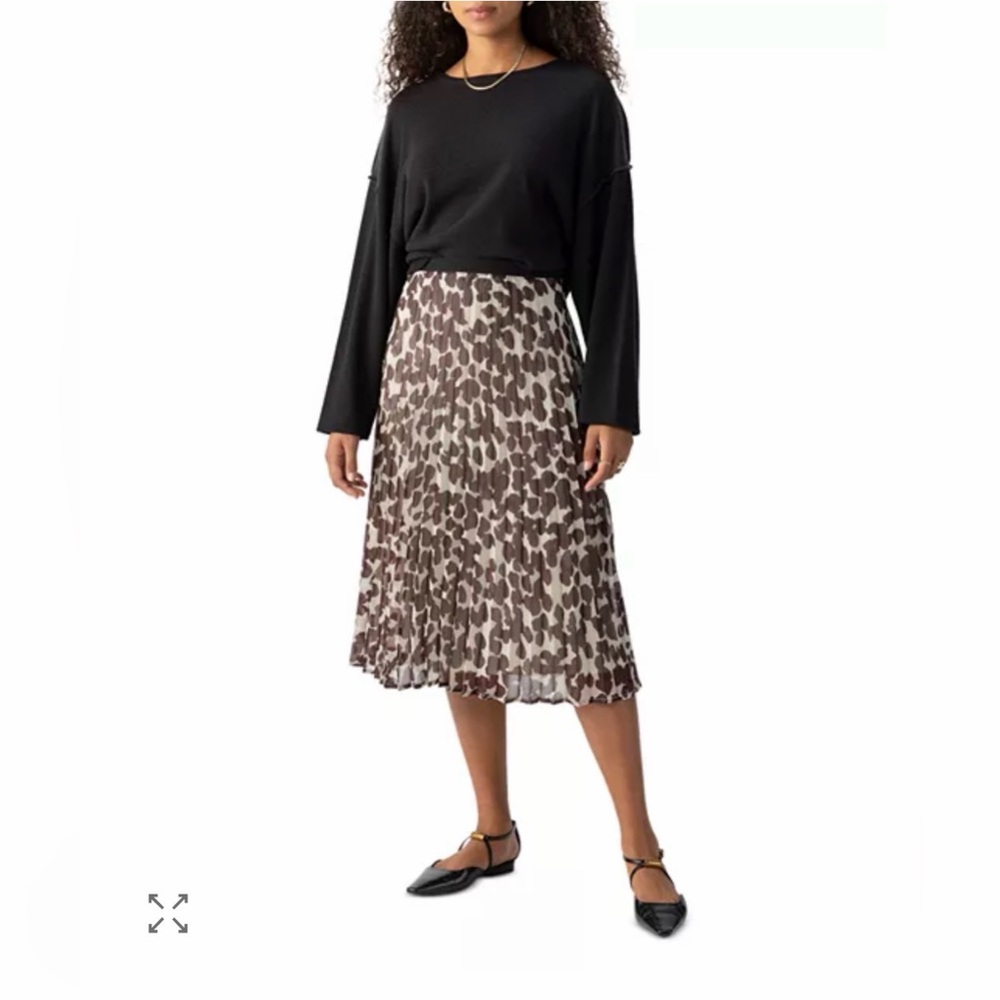Sanctuary Flowy Pleated Whimsical Boho Midi Skirt (XS)